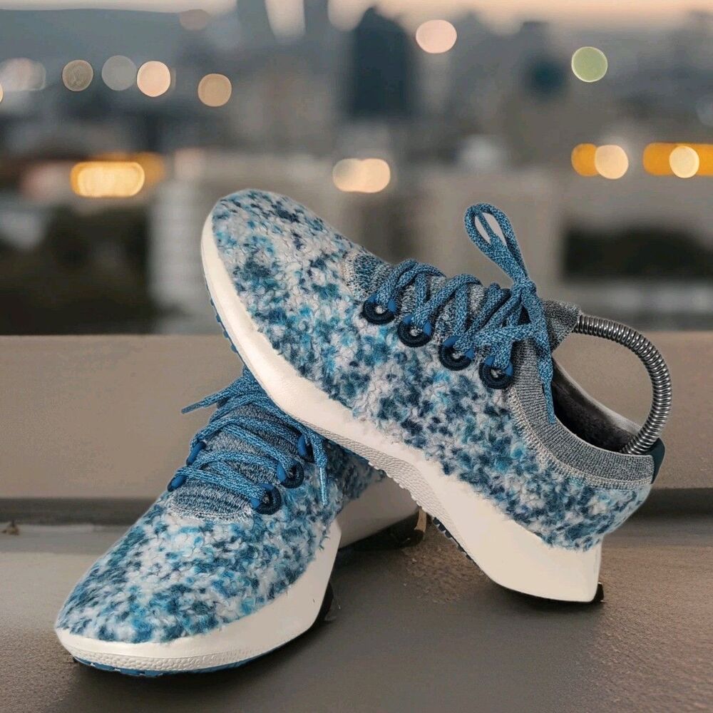 Allbirds Textured Wool Dasher Fluffs WD2 Sneakers Womens 6.5 Teal/Emerald Runner